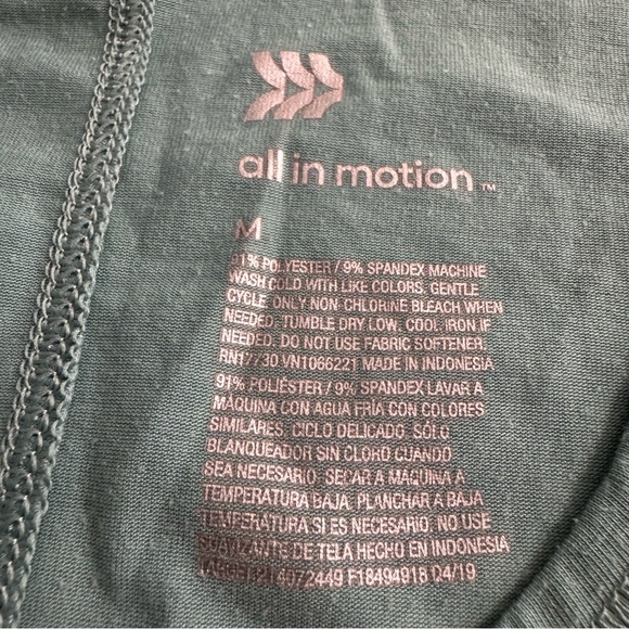 All in Motion Women's Tank Top Size M Teal Green - Picture 5 of 5